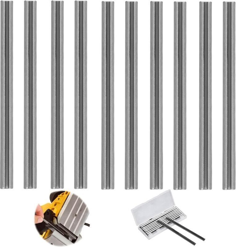 10-teiliges HSS-Hobelmesserset, 82 mm Wendehobelmesser, elektrisches Hobelmesserset für Holzbearbeitungsmaschinen, MAKlT...