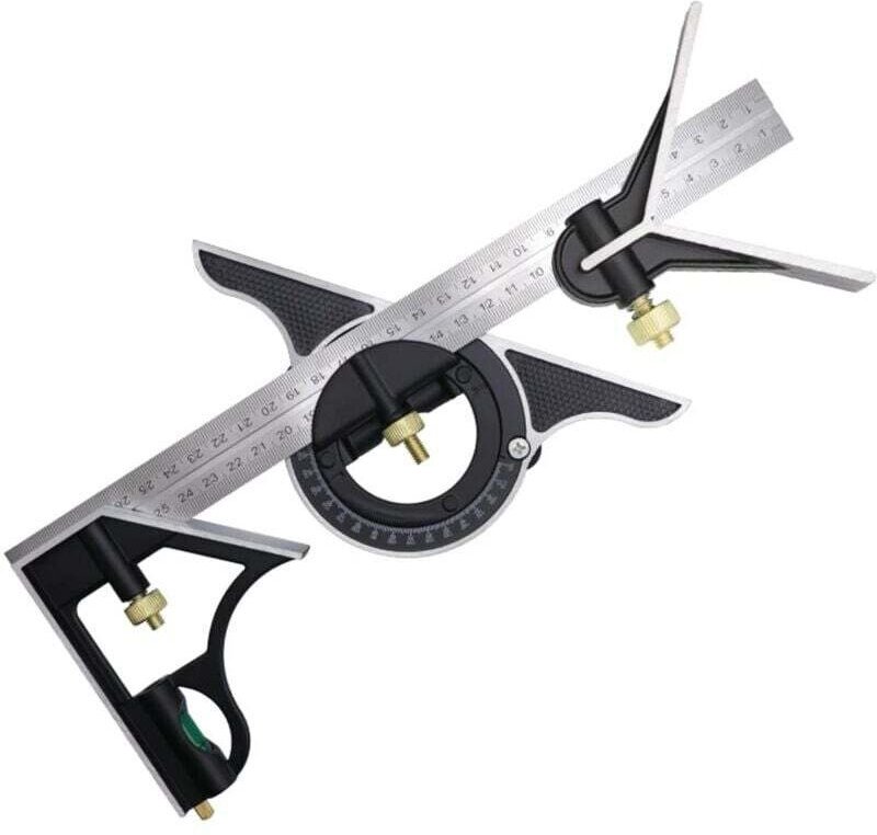 Cette règle d'angle combinée de 300 mm, en acier inoxydable, comprend un niveau et un gabarit de ligne pratique, ce qui ...