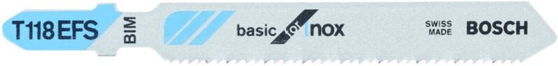Bosch - Accessories 2608636497 Stichsägeblatt t 118 efs Basic for Stainless Steel, 5er-Pack 5 St.