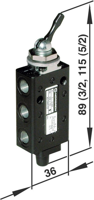 Imi Norgren Mechanischbetätigtes Pneumatik-Ventil X3044302 Gehäusematerial Aluminium 1 St.