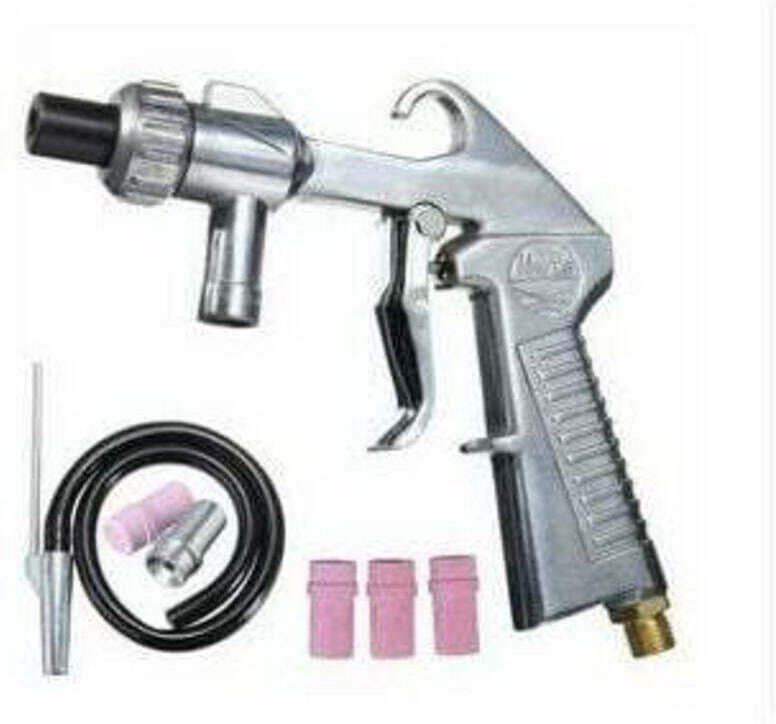 Pneumatisches Sandstrahlgerät, pneumatische Sandstrahlpistole, Sandstrahlentferner + 4 Keramikdüsen 4/5/6/7 mm