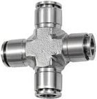 X-Steckverbindung, für Schlauch-Außen-Ø 14, Edelstahl 1.4404 - Riegler