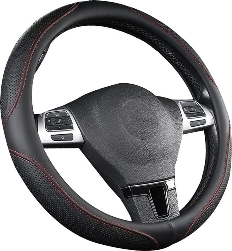 Housse de volant en cuir microfibre, 38 cm, respirante et absorbante, antidérapante.