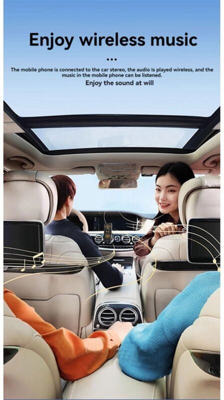 Bluetooth 5.3-Empfänger für den AUX-Adapter mit Autounterdrückung