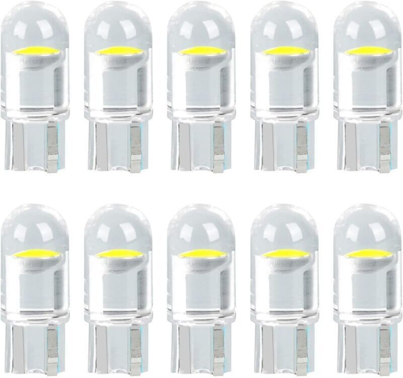 T10 W5W LED 194 168 501 Kfz-Glühbirnen 1SMD COB LED Kennzeichenbeleuchtung Seitenmarkierungsleuchte Xenonweiß 6000K 12V ...