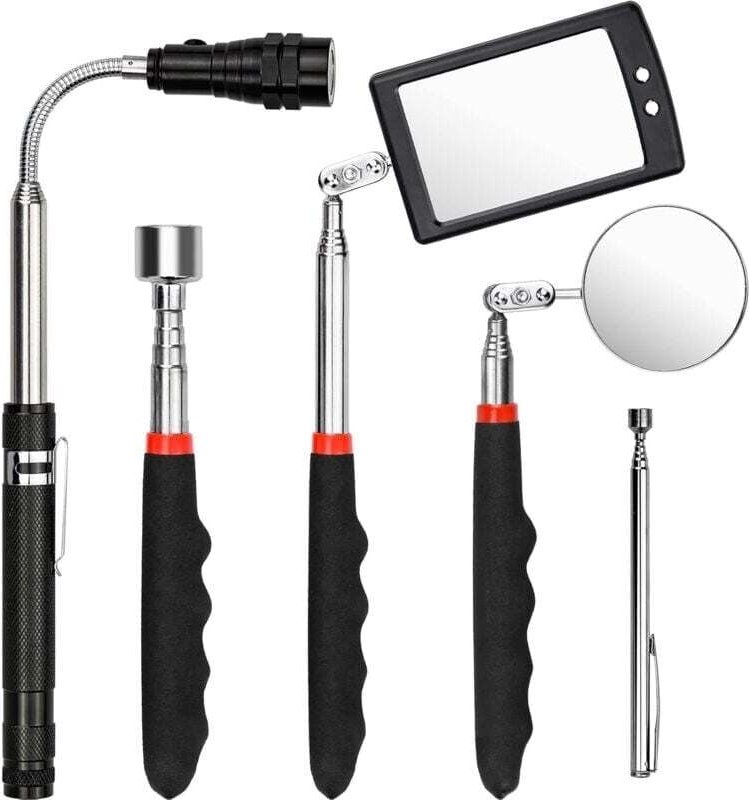 5er-Pack magnetische Hebewerkzeuge, einziehbare magnetische Hebewerkzeuge, inklusive 1,5/20 lb einziehbarem Magnet, quad...