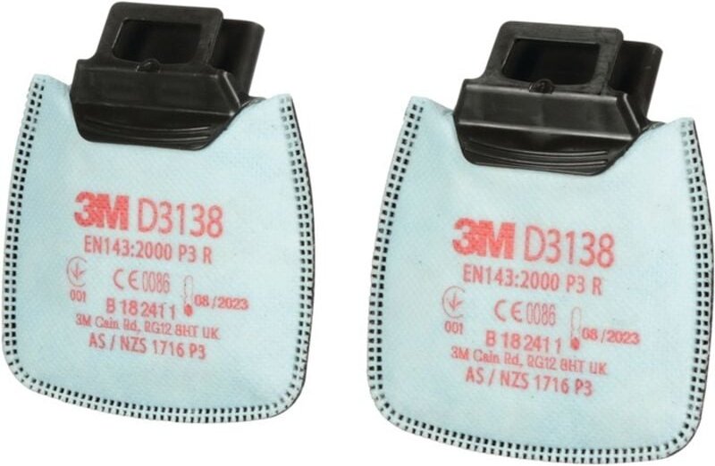 Paar 3M D3138 P3 Partikelfilter - Weiß