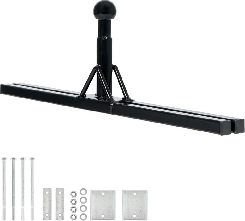 Wiltec Deichsel-Fahrradträger bis 80 kg aus Stahl, Adapter zur Fahrradträgermontage auf Deichsel für Anhänger und Wohnwa...