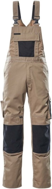 Unique Latzhose Augsburg Gr. 82C60 hellkhaki/schwarz 12169-442 - Mascot