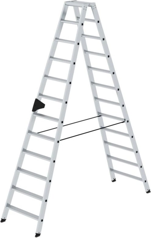 MUNK Stehleiter mit ergo-pad beidseitig begehbar 2x12 Stufen