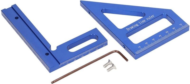 Winkelmesser 45° 90° Präzise und effiziente Messung, aus Aluminiumlegierung, für die Holzbearbeitung