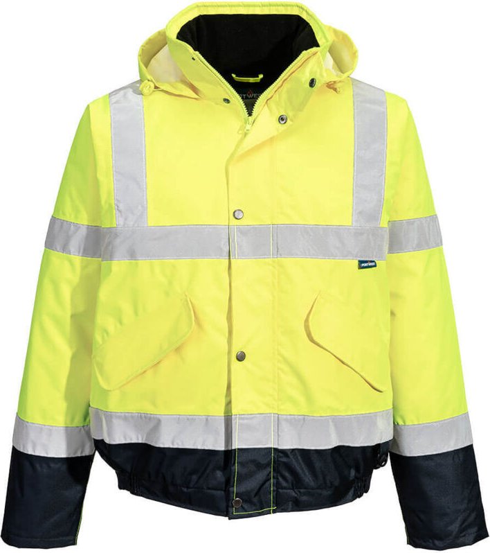 Bicolor-HV-Jacke Gelb/Navy 3XL