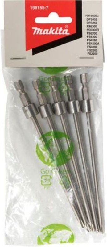 199155-7 PH2 Spitze 130mm für 199146-8 5Stk - Makita