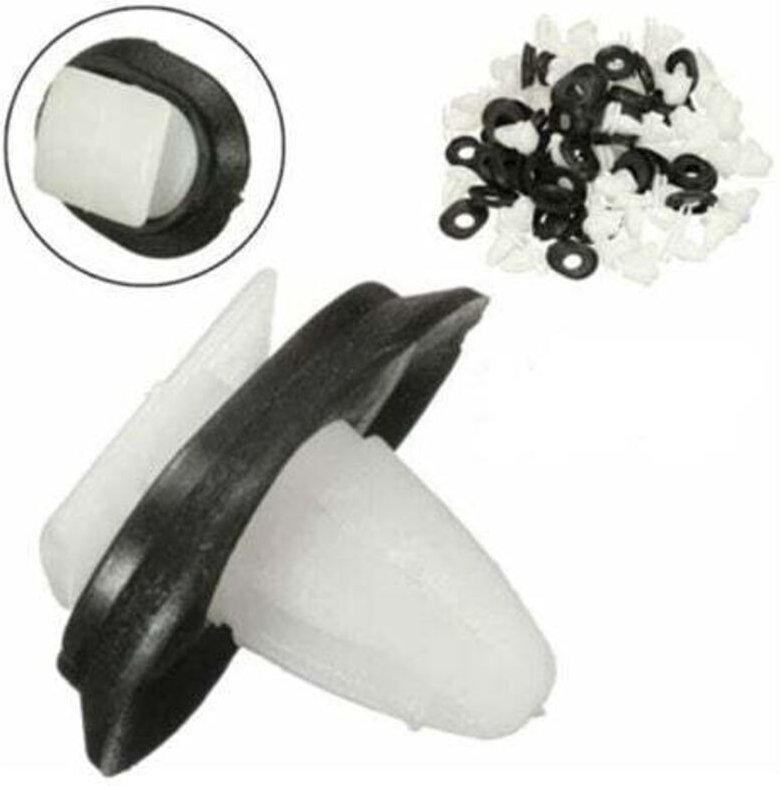 100 Stück Zierleisten-Befestigungsclips für Türdichtungen von Fiat Ducato 71728806, 8565.43, 856543