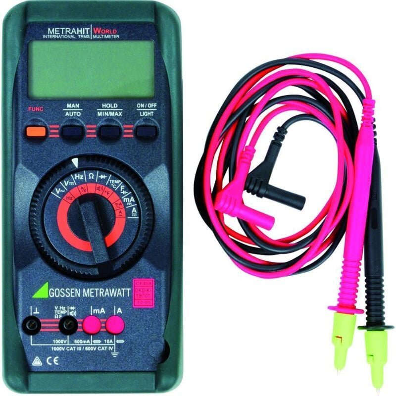 Metrahit world Hand-Multimeter kalibriert (DAkkS-akkreditiertes Labor) digital cat - Gossen Metrawatt