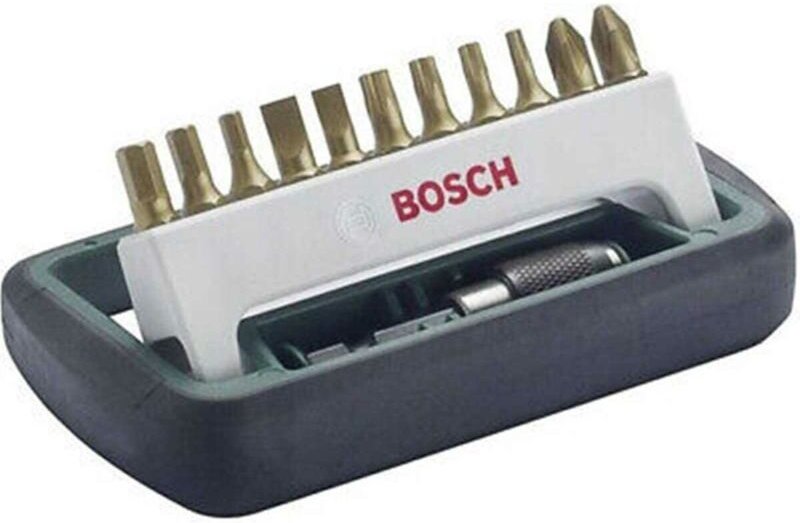 Bosch 12tlg. Schrauberbit-Set Titanium, gemischt (S, PH, PZ, T, HEX)
