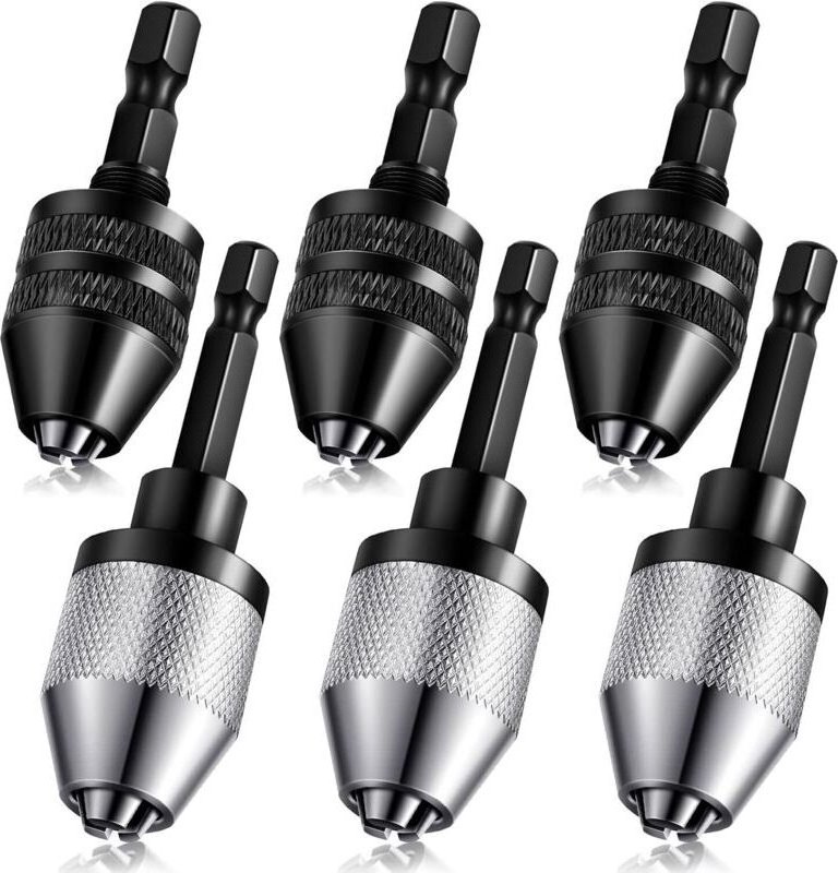 1/4"-Sechskantschaft-Schnellspannbohrfutter, 0,3-6,5 mm, 0,3-3,6 mm Schnellwechsel-Schraubendreher-Verlängerungsadapter ...