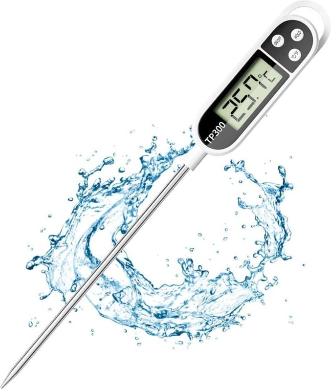 Universelles digitales Küchenthermometer, Messgenauigkeit bis zu 0,1 °C mit langen Sonden, Grillthermometer