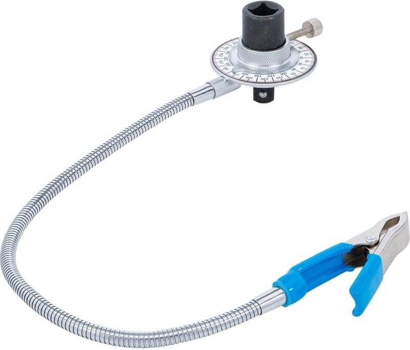 BGS Drehwinkel-Messgerät mit Cliparm Antrieb Innenvierkant 12,5 mm (1/2 Zoll)