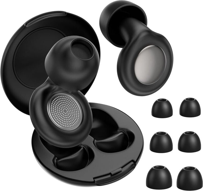 Ohrstöpsel zum Schlafen, Gehörschutz mit Geräuschreduzierung, wiederverwendbare Silikon-Ohrstöpsel mit Geräuschunterdrüc...