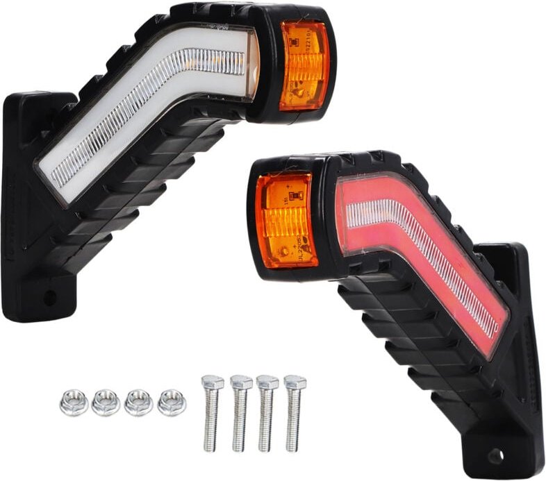 LKW-LED-Seitenleuchte, 2 Stück, LED-Rückleuchte, IP68 wasserdicht, 1500 lm, Hochleistungs-Bremsanzeigeleuchte für LKW, B...