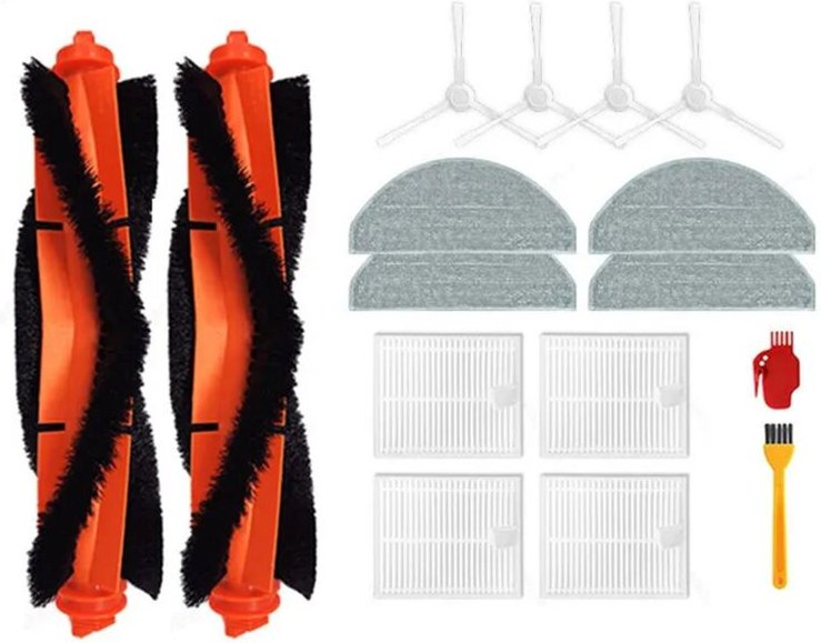 Bürsten für Roboterstaubsauger E10, E12, Zubehör B112, Reiniger, Filter, Wischtuch, Haupt- und Seitenbürstensatz