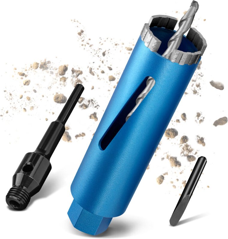 M22 Turbo Kernbohrer Ø92mm L200mm mit 100mm SDS Plus Adapter Trocken / Nass Bohrkrone Diamantbohrkrone Kernbohrkrone Dos...