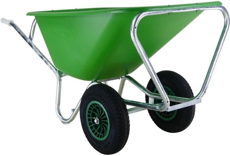 F&S 165/2 grün 2Rad HDPE Mulde verzinktes Gestell