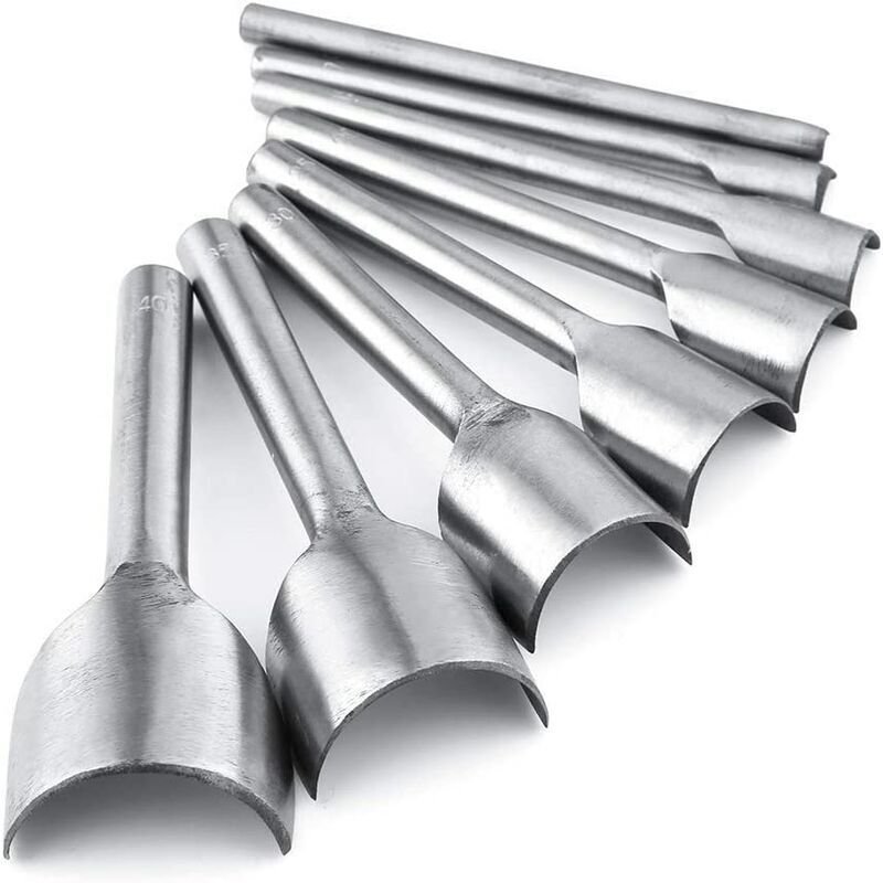 8-teiliges Leder-Stanzer-Set – Gürtel, Geldbörse, Gartenarbeit, Heimwerken, 5–40 mm