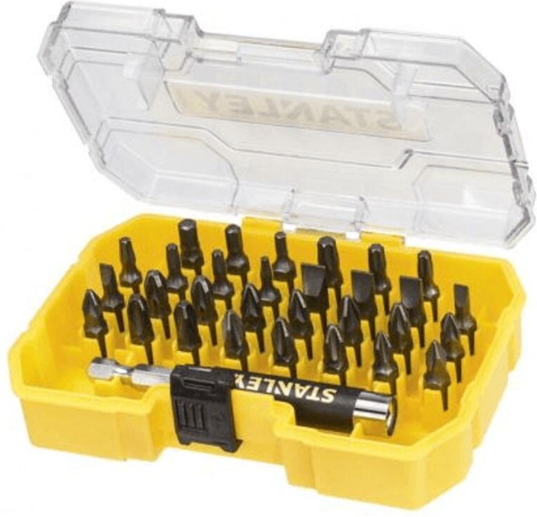Satz mit 31 Stanley-Bits zum Schrauben