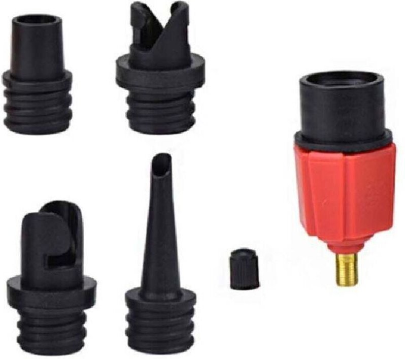 Adapter für ein Autokompressorventil zur Aufblaspumpe, Adapter für ein Aufblasventil mit 4 Düsen für aufblasbare Matratz...