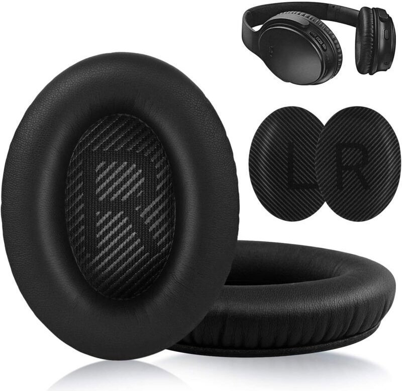 Vtizikl Coussinets d'oreille pour casque Bose QuietComfort - QC35/QC25/QC15/AE2 Noir