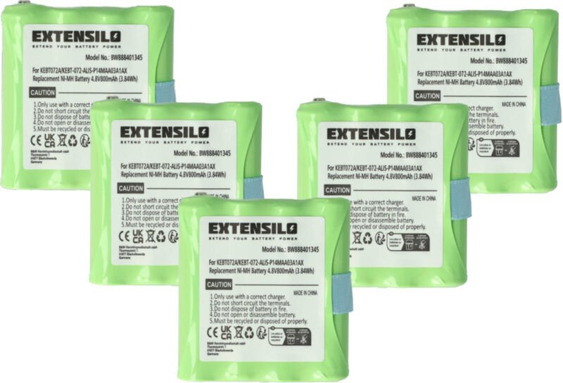Thumbnail - Extensilo - 5x Akku kompatibel mit Motorola Talkabout tlkr 6, xt, xtb, xtk Funkgerät, Walkie Talkie (800mAh, 4,8V, NiMH)