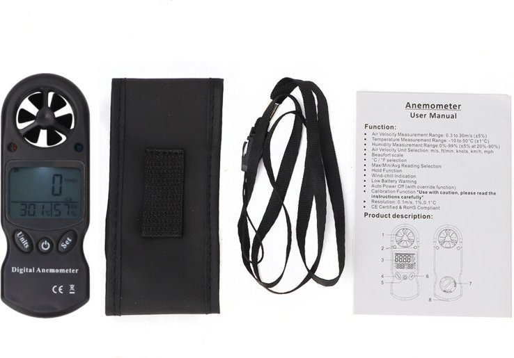 TL-300 Durchmesser Tragbares 3-in-1-Gerät für Surfen und Kitesurfen Ideal für meteorologische Messungen in Sekundenschne...