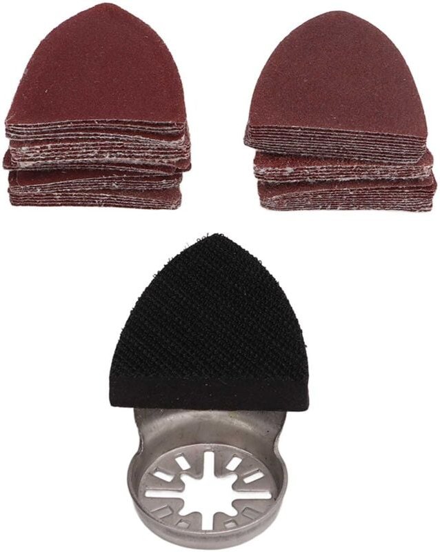 51-teiliges Set aus oszillierendem Schleifpapier und Schleifpads mit dreieckigen Klettverschlüssen