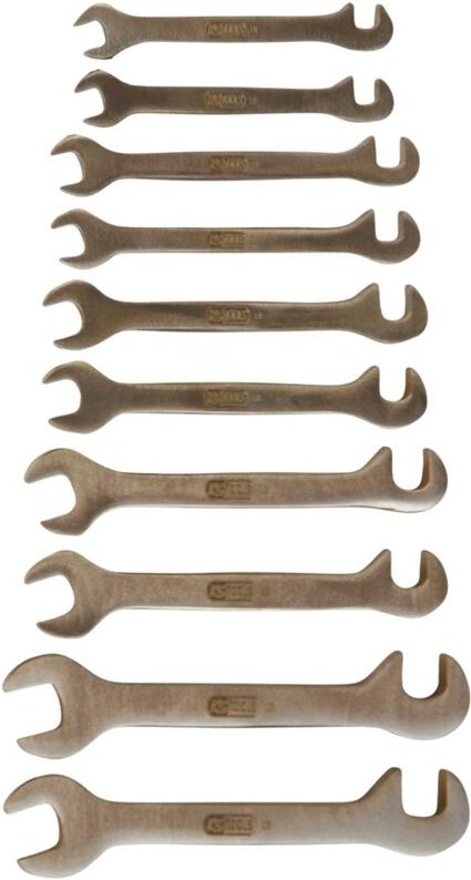 Ks Tools BRONZEplus Blech-Doppel-Maulschlüssel-Satz klein, 10-tlg.