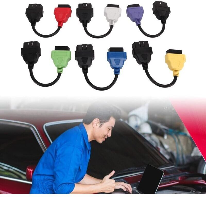 Vtizikl 6 Pièces OBD2, Câble Adaptateur MultiECUScan pour Le Remplacement de L'outil de Diagnostic ECU