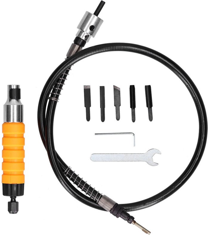 Eosnow Elektrisches Holzmeißel -Schnitzwerkzeug Holzbearbeitung mit flexibles Wellenmessersatz