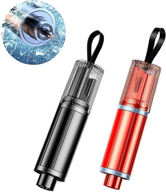 Sicherheitsgurt-Schneider mit Scheibenbrecherfunktion, Auto-Sicherheitshammer, 2-in-1-Sicherheitsgurt-Schneider und Sche...