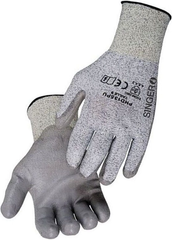 Handschuhe Fibre T10 Grau mit Pu-Beschichtung