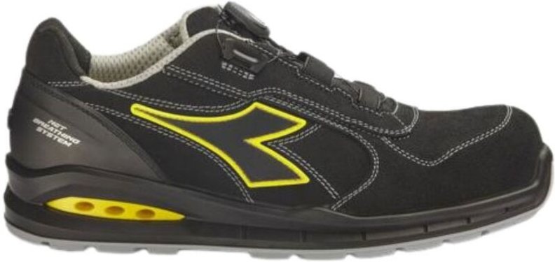 Diadora Run Net AB BOA Low S3S FO SR Arbeitsschuhe - 45 EU - Schwarze