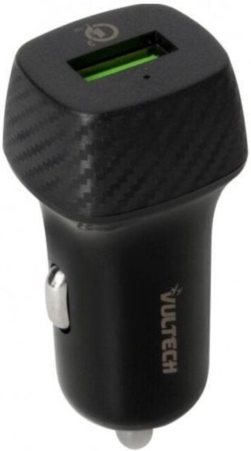 Vultech CA-1Q Ladegerät für Mobilgeräte Kopfhörer, Handy, Smartphone, Tablet Schwarz Zigarettenanzünder Schnellladung Au...