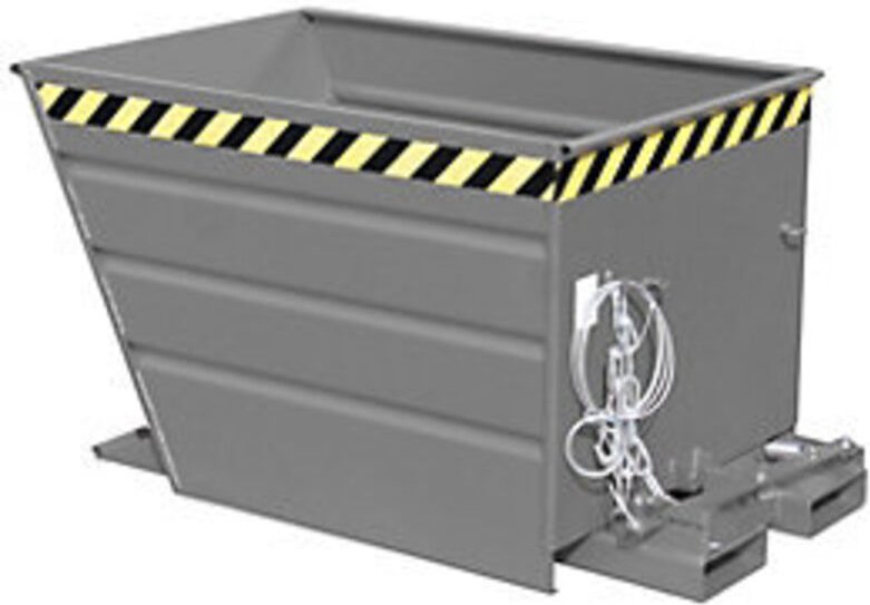 Bauer Kippbehälter mit Hebelverschluß VG 550, lackiert, Mausgrau