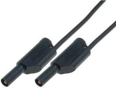 Prüfkabel 2m SCHWARZ mit 4mm 16Amp Bändern