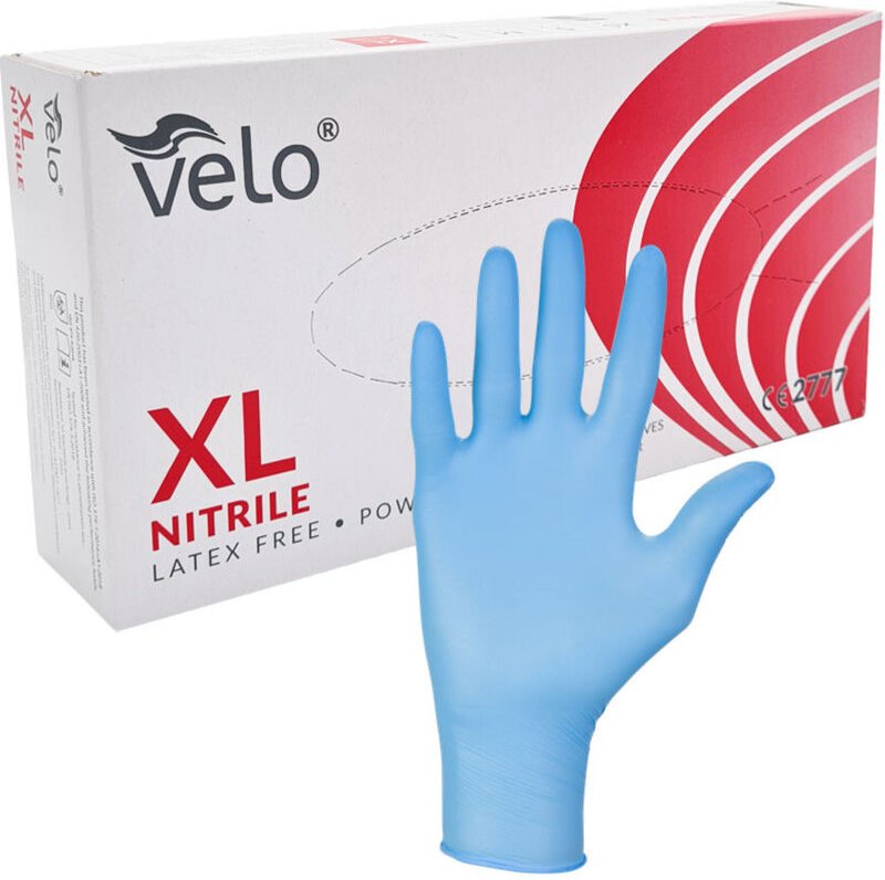 Velo blaue XL Nitrilhandschuhe, 100 Stück
