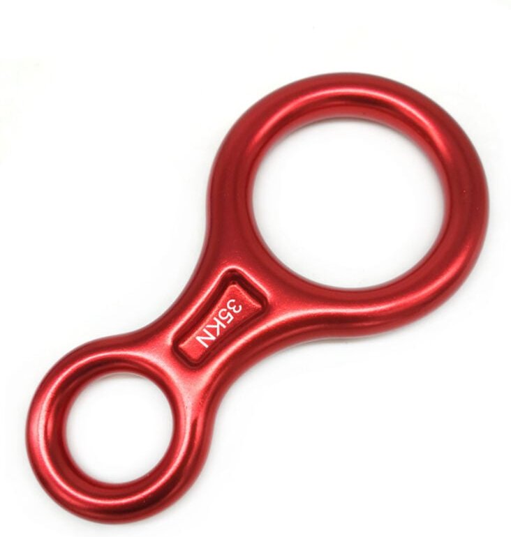 Abseilausrüstung, 35 kN Aluminium-Abseilgerät, Achter-Abseilgerät, Klettern, Outdoor-Freizeit, Klettern, Rettung, Sicher...