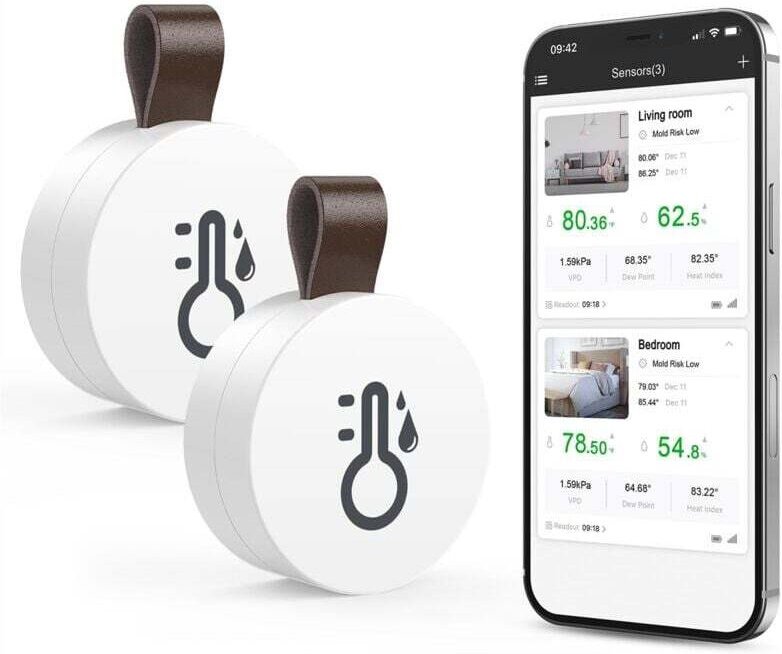 Stück intelligente Schlüsselanhänger-Thermometer, für Kühlschrank, Zigarrenrauch, Musikinstrumente, Haushalt, Baby, kabe...
