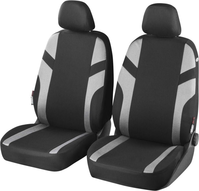 Walser - Autositzbezug Stripe grau-schwarz
