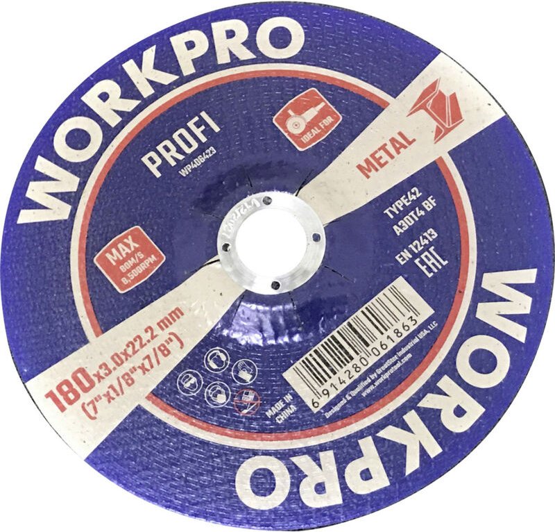 WorkPro WP406423 Trennscheibe 180 mm 10 St. Metall