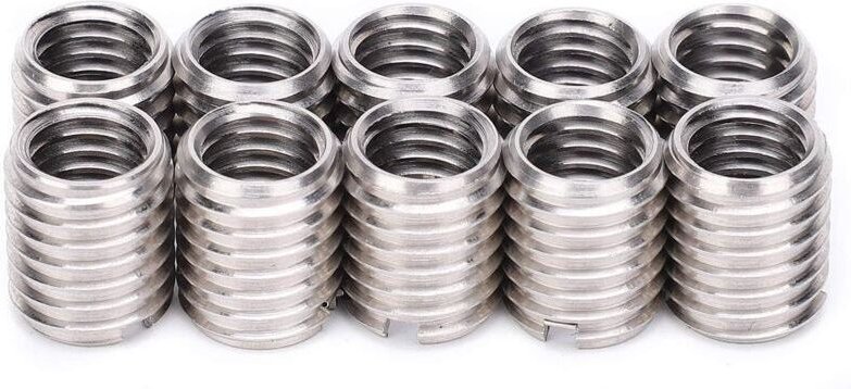 10 Stück Gewindehülsen-Reparatur-Steckschlüssel-Reduzierwerkzeug für Gewindeschrauben, M8 Innengewinde auf M10 Außengewi...